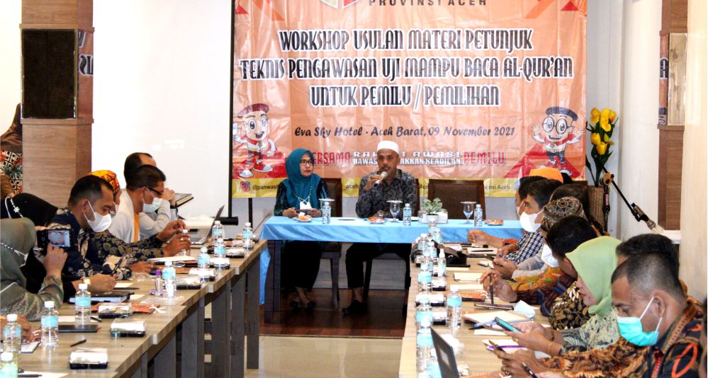 Workshop Penyusunan Usulan Materi Petunjuk Teknis Pengawasan Pelaksanaan Uji Mampu Baca Al Quran untuk calon peserta Pemilihan Umum (Pemilu) Tahun 2024