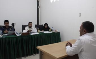 Tes Wawancara calon Panitia Pengawas Kecamatan (Panwascam) Bakhtiar "harapannya untuk mendapatkan Pengawas Kecamatan yang berkualitas, berintegritas tinggi agar menunjang kinerja pengawasan Pemilu yang maksimal"