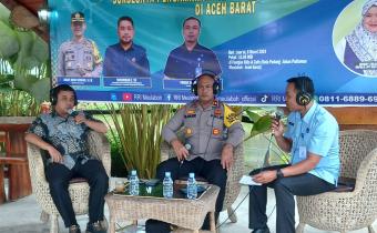Dialog Interaktif RRI LPP Meulaboh yang bertajuk "Suksesnya pengamanan dan pengawasan Pemilu Tahun 2024" di Kabupaten Aceh Barat, Jumat (08/3/2024).